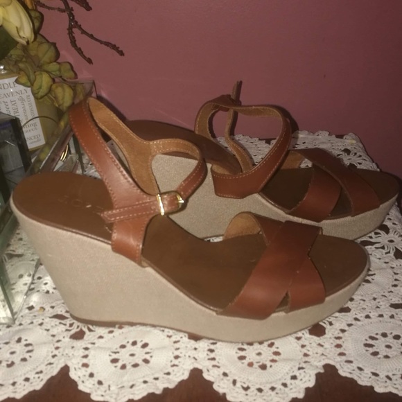 J Crew Lila Lather platform Wedges NWOT - Picture 3 of 6